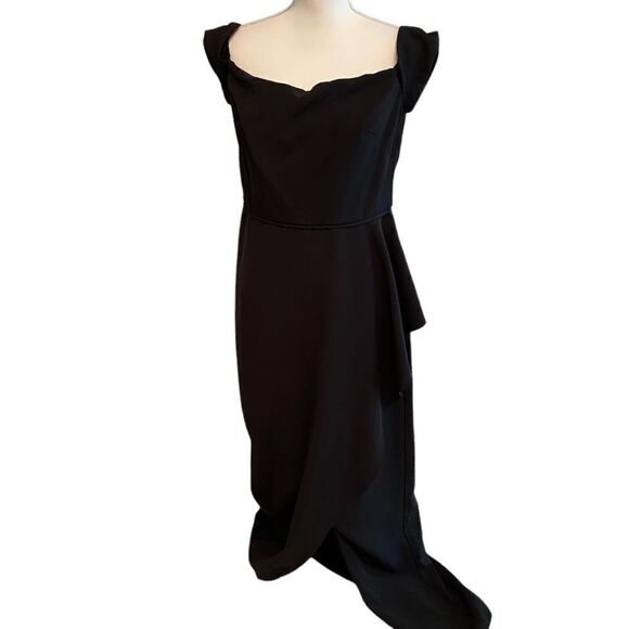 J S Collection Off Shoulder Evening Gown Size 12 - Picture 3 of 6